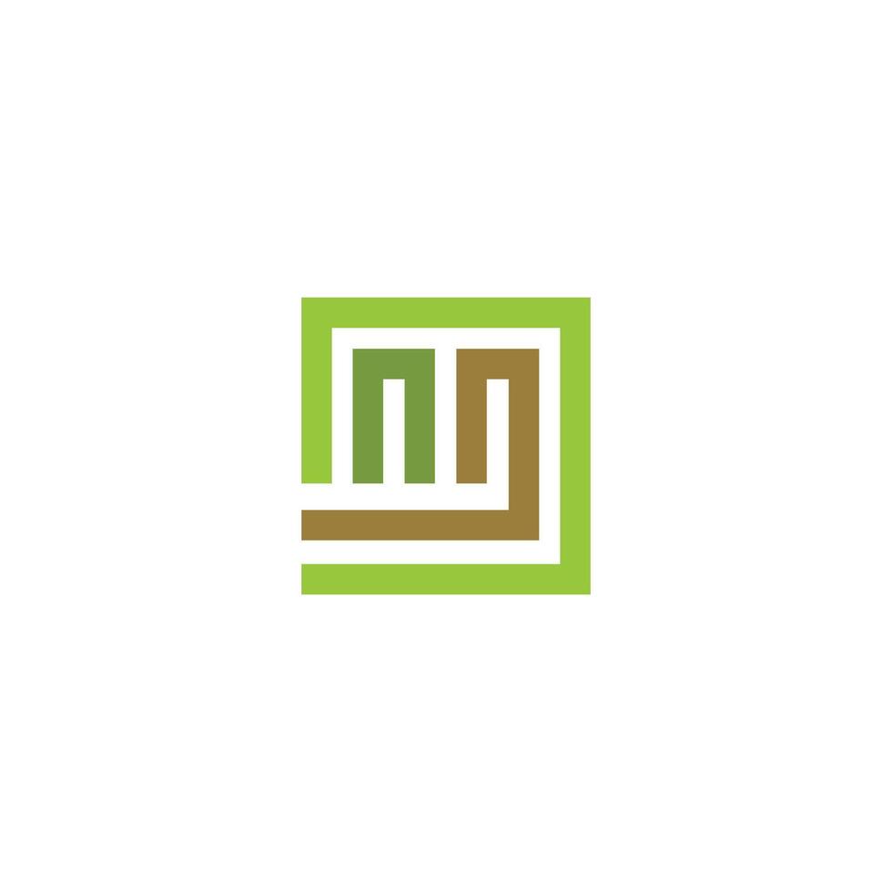 Initial letter m logo design template vector