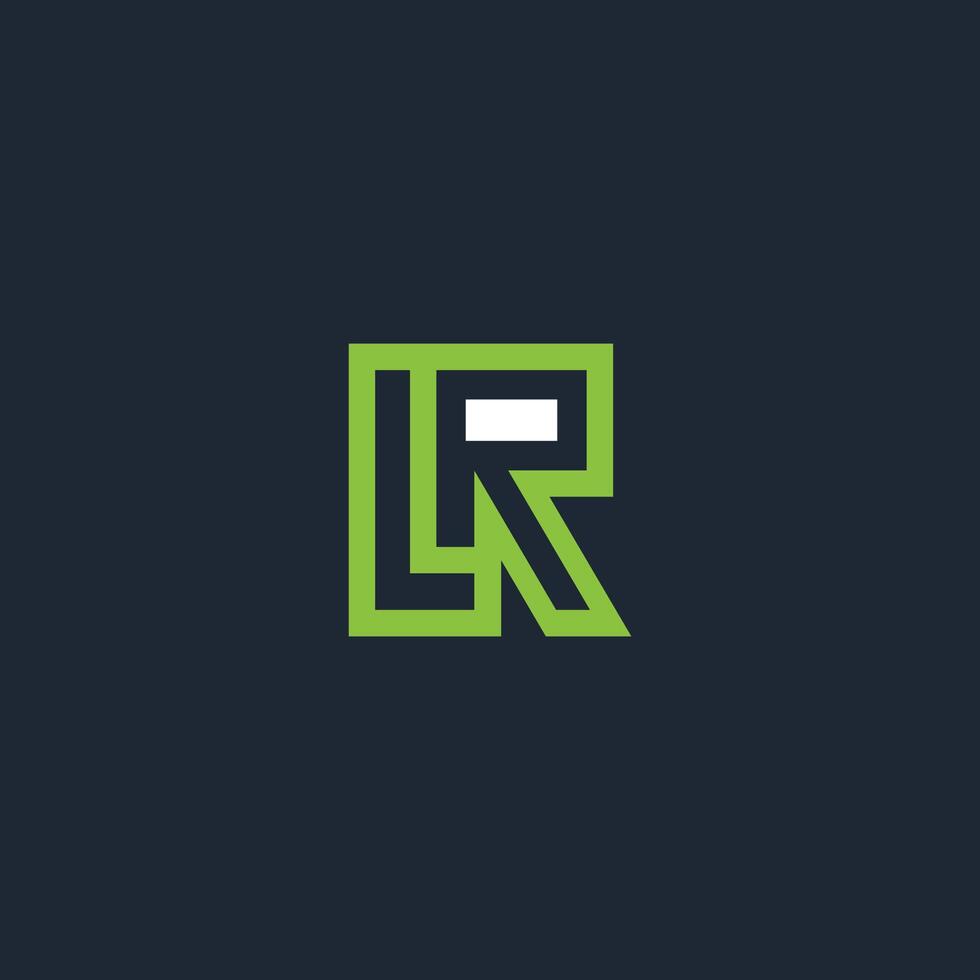 Alphabet Initials logo LR, RL, L and R vector