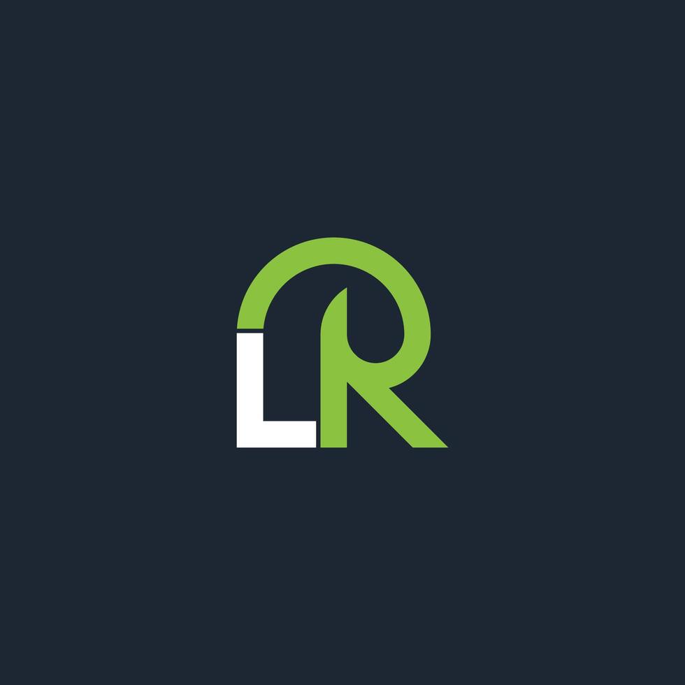 Alphabet Initials logo LR, RL, L and R vector