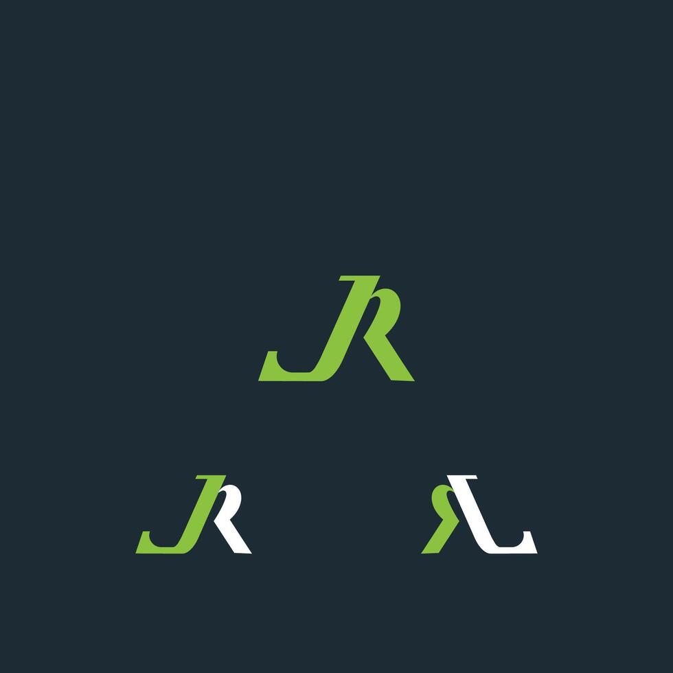 Alphabet Initials logo LR, RL, L and R vector