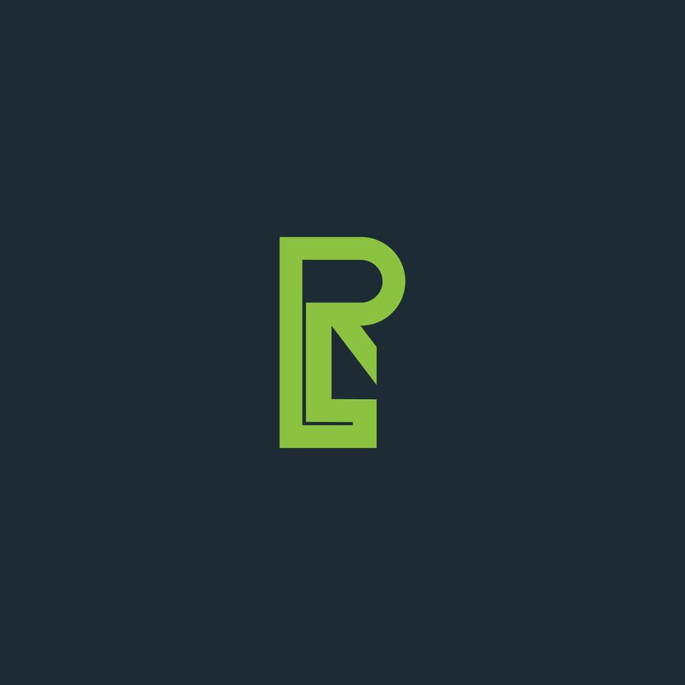 Alphabet Initials logo LR, RL, L and R vector