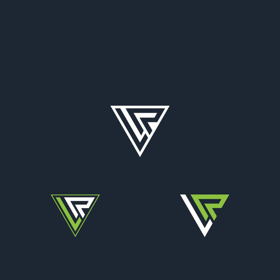 Alphabet Initials logo LR, RL, L and R vector