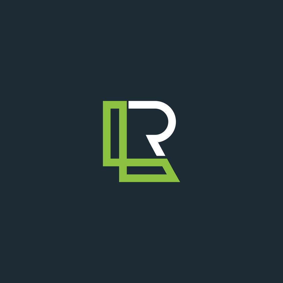 Alphabet Initials logo LR, RL, L and R vector
