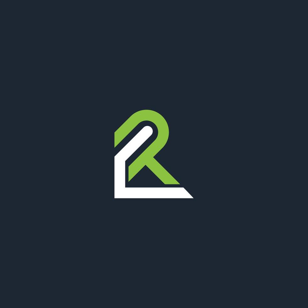 Alphabet Initials logo LR, RL, L and R vector