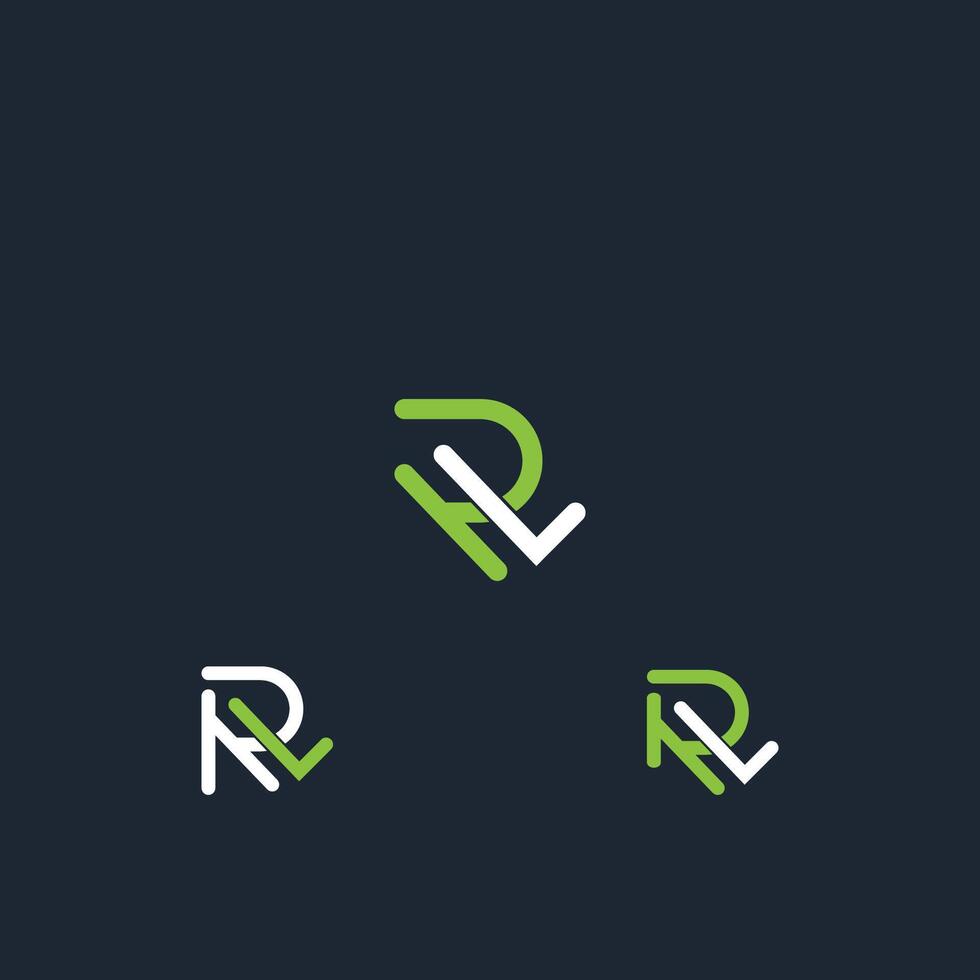 Alphabet Initials logo LR, RL, L and R vector