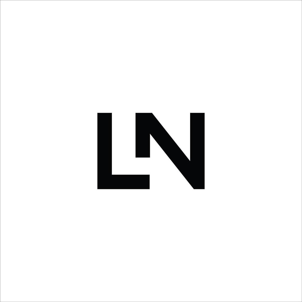 Initial letter ln logo or nl logo vector design template