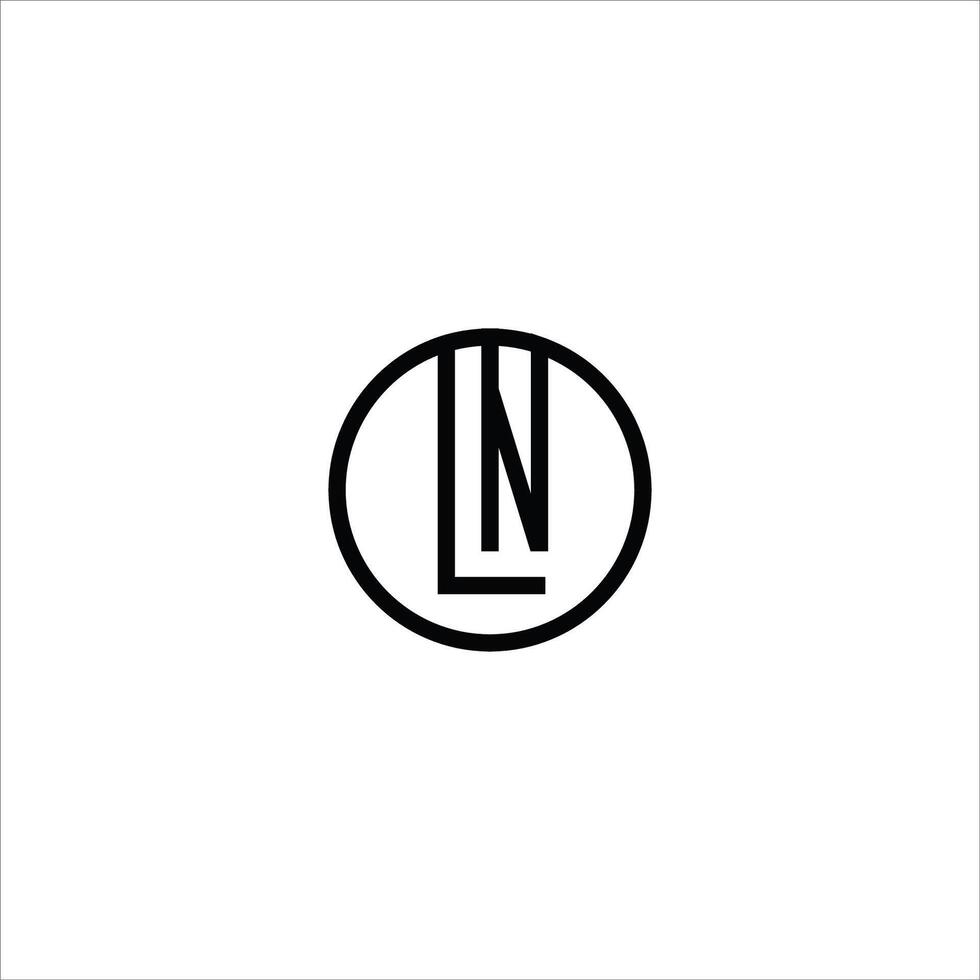 Initial letter ln logo or nl logo vector design template