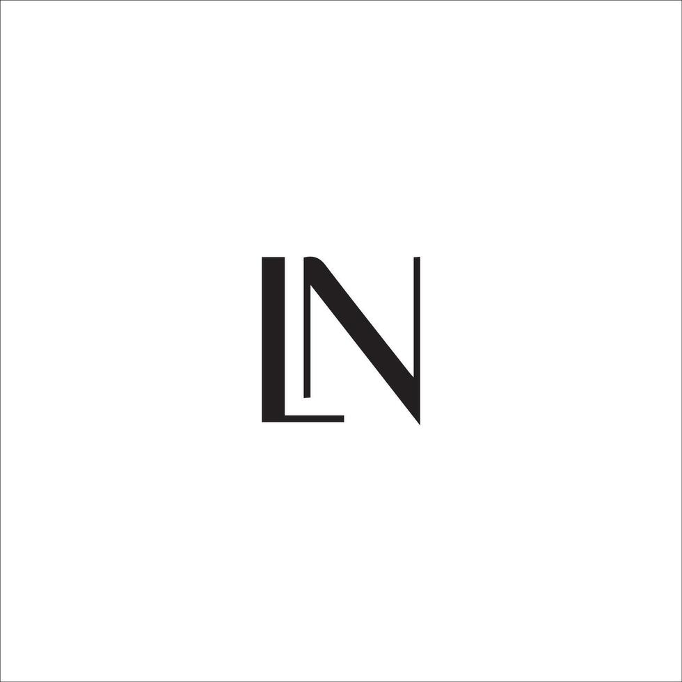 Initial letter ln logo or nl logo vector design template