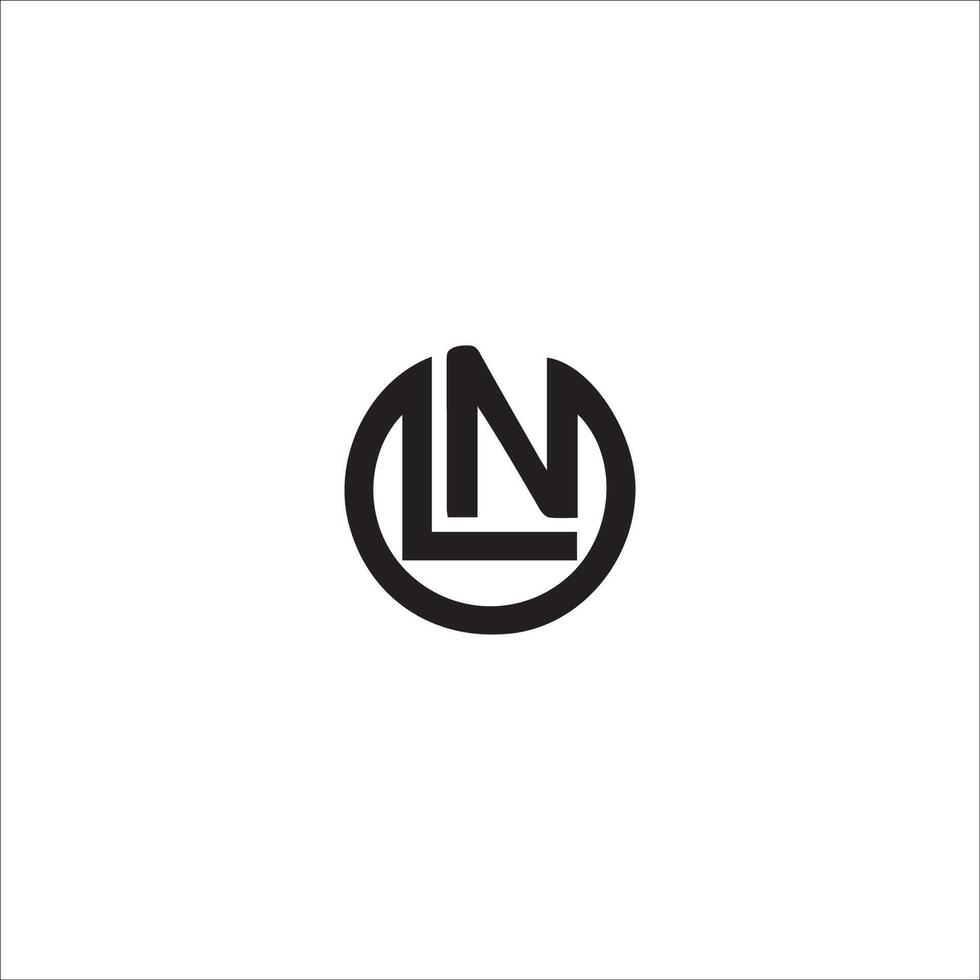 Initial letter ln logo or nl logo vector design template