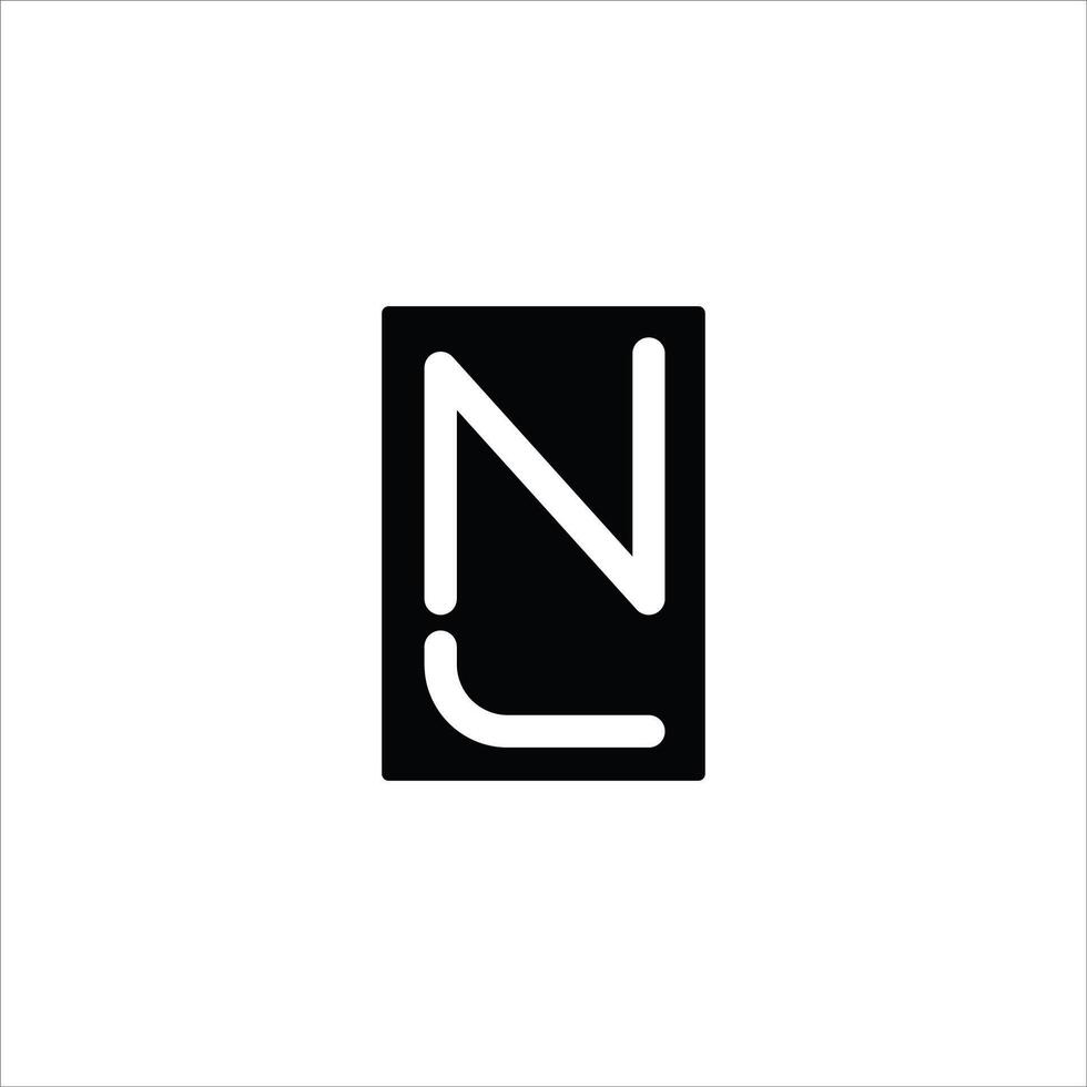 Initial letter ln logo or nl logo vector design template