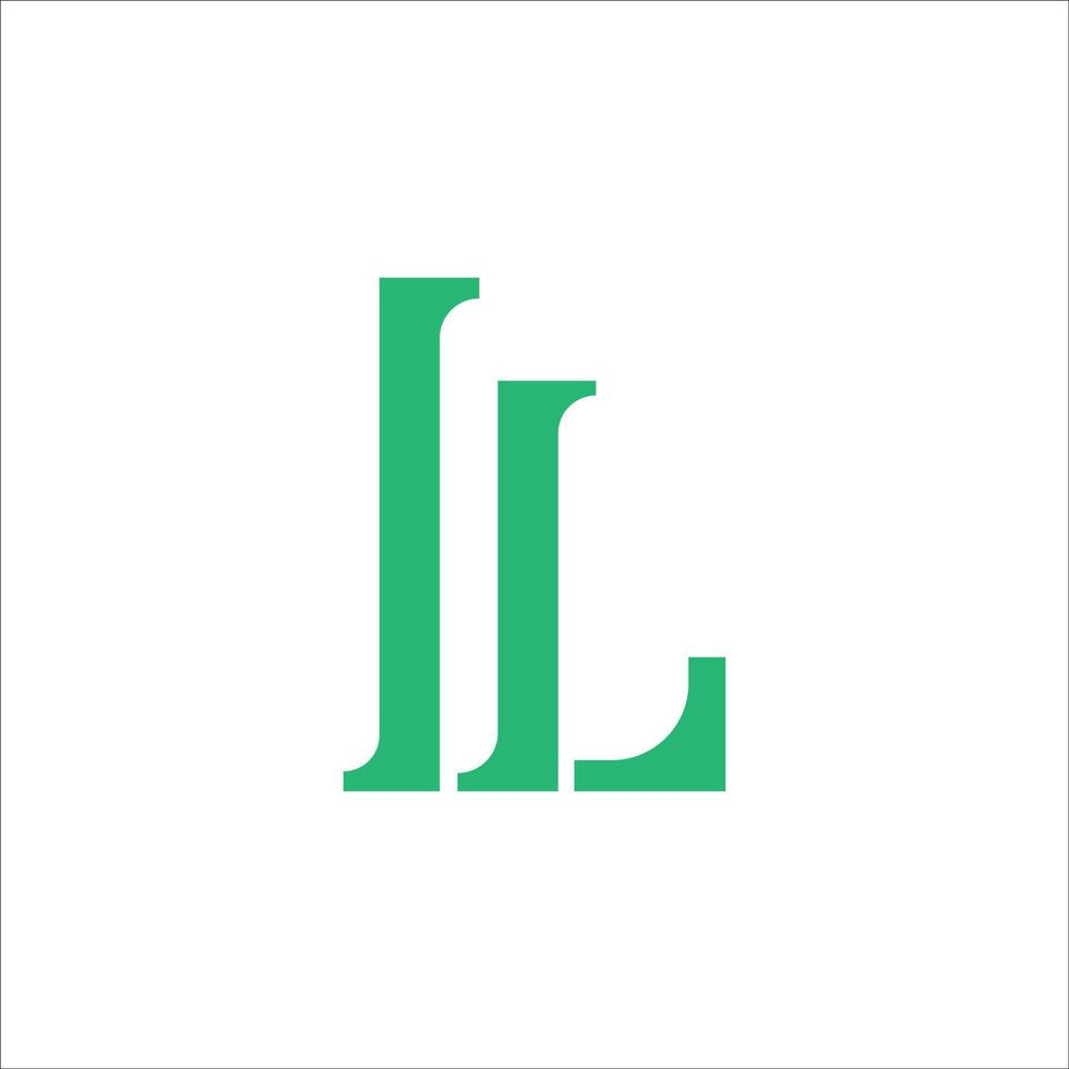 Alphabet letters Initials Monogram logo LL, L vector