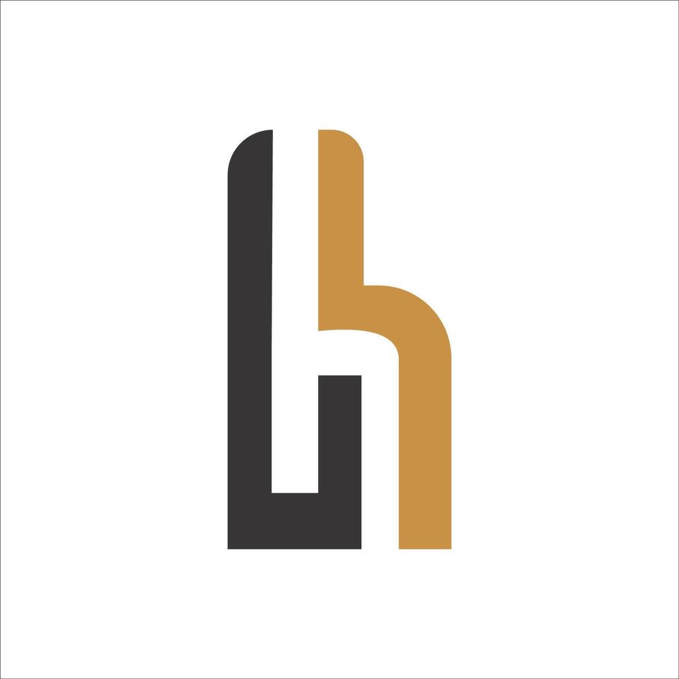 Initial letter LH logo or HL logo vector design template