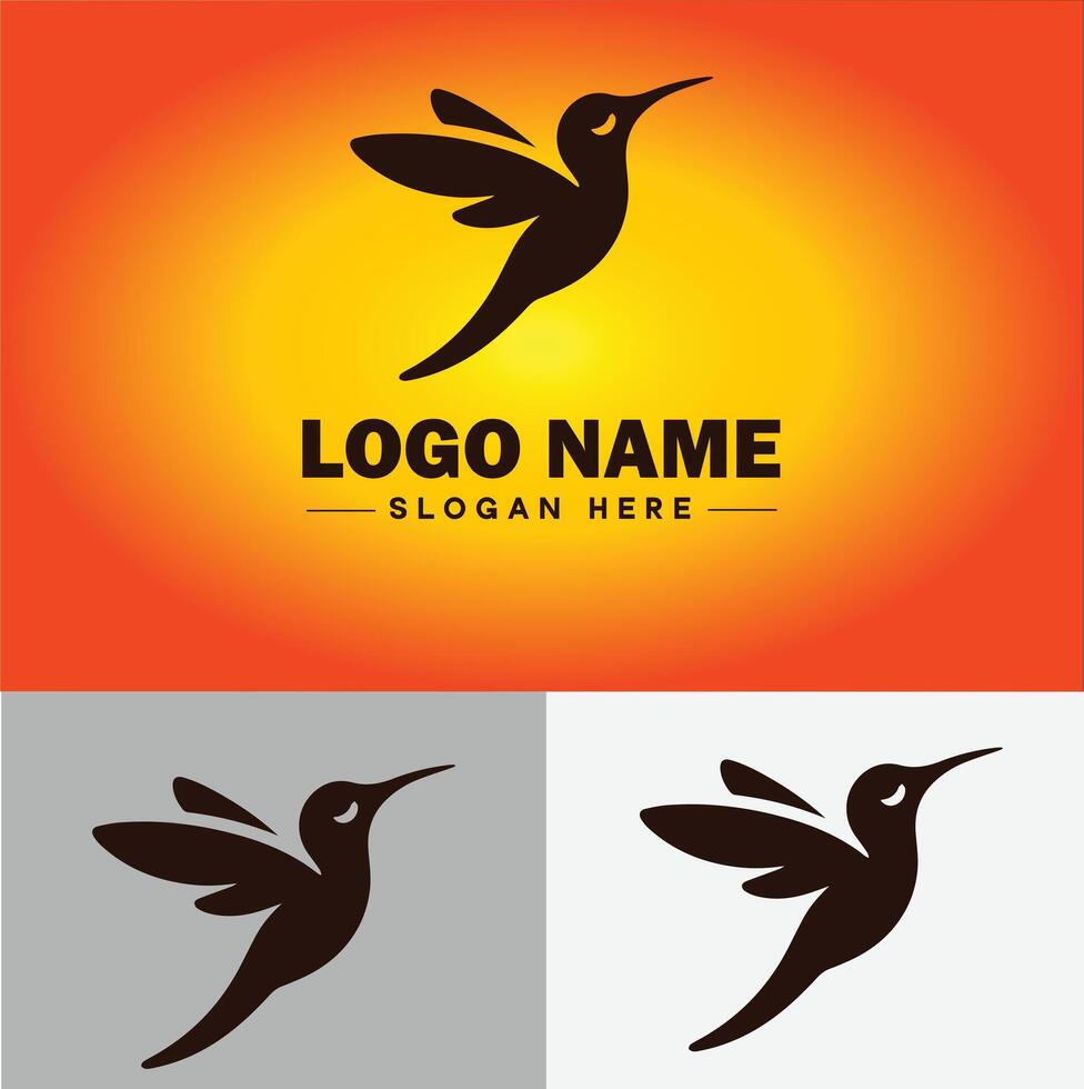 hummingbird logo vector art icon graphics for company brand business icon hummingbird logo template