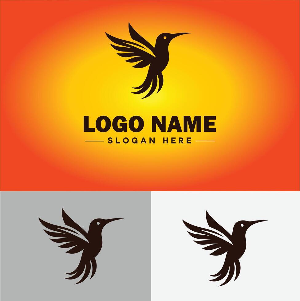 hummingbird logo vector art icon graphics for company brand business icon hummingbird logo template
