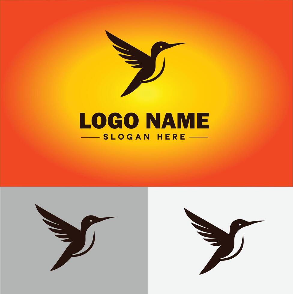 hummingbird logo vector art icon graphics for company brand business icon hummingbird logo template