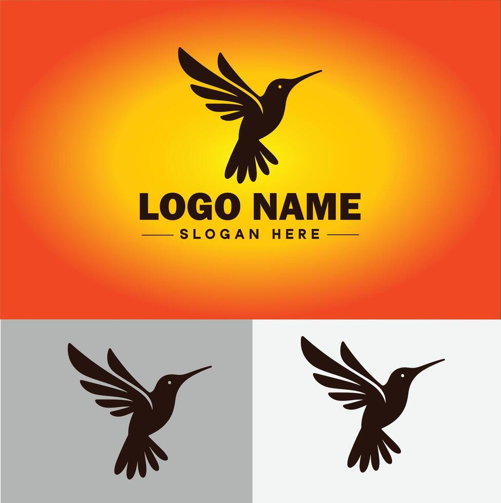 hummingbird logo vector art icon graphics for company brand business icon hummingbird logo template