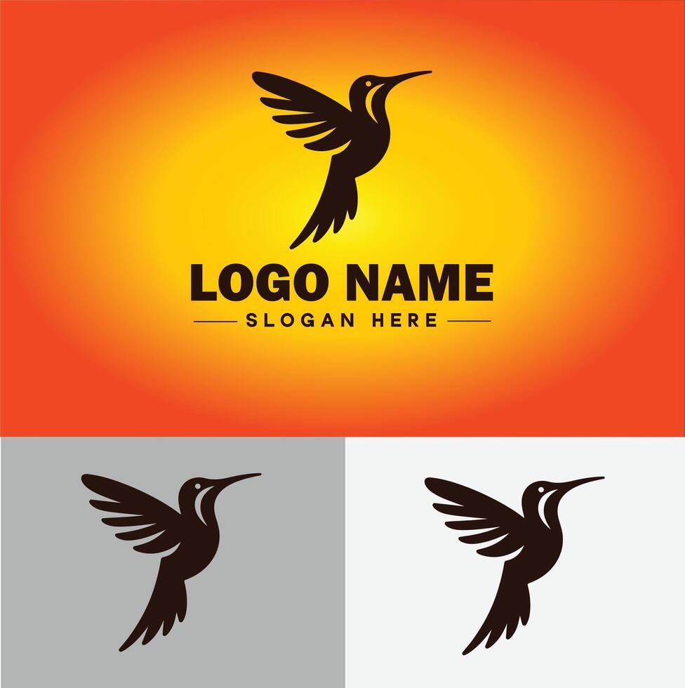 hummingbird logo vector art icon graphics for company brand business icon hummingbird logo template