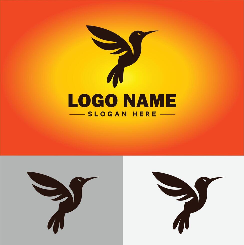 colibrí logo vector Arte icono gráficos para empresa marca negocio icono colibrí logo modelo