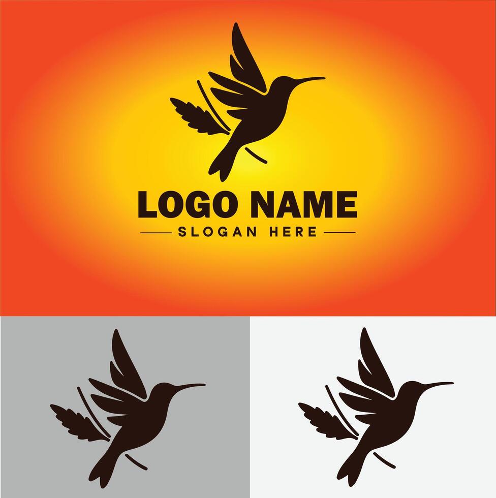 colibrí logo vector Arte icono gráficos para empresa marca negocio icono colibrí logo modelo