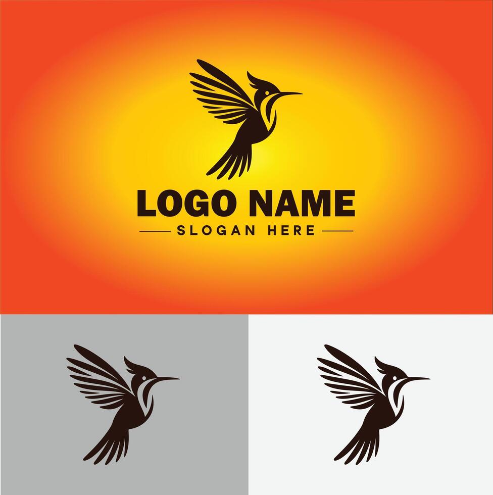 hummingbird logo vector art icon graphics for company brand business icon hummingbird logo template