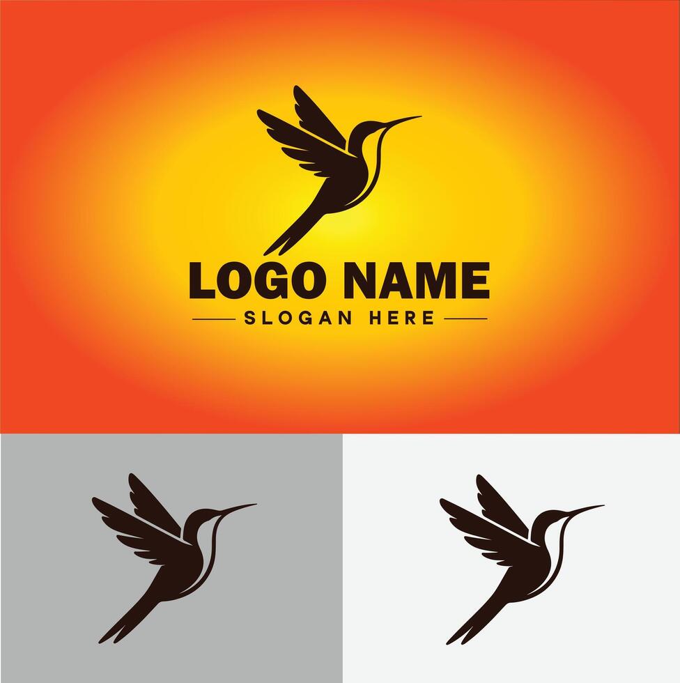 hummingbird logo vector art icon graphics for company brand business icon hummingbird logo template