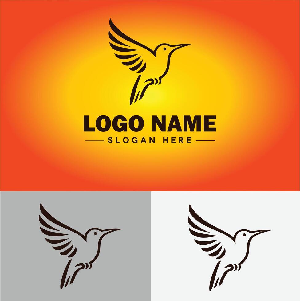 hummingbird logo vector art icon graphics for company brand business icon hummingbird logo template