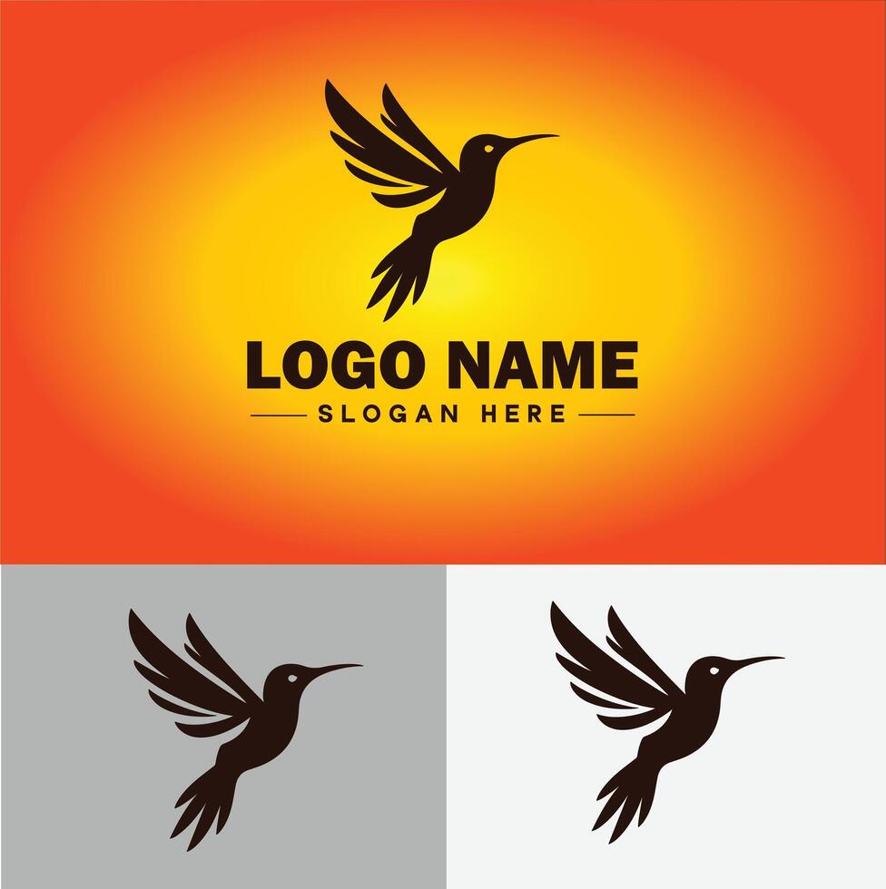 hummingbird logo vector art icon graphics for company brand business icon hummingbird logo template