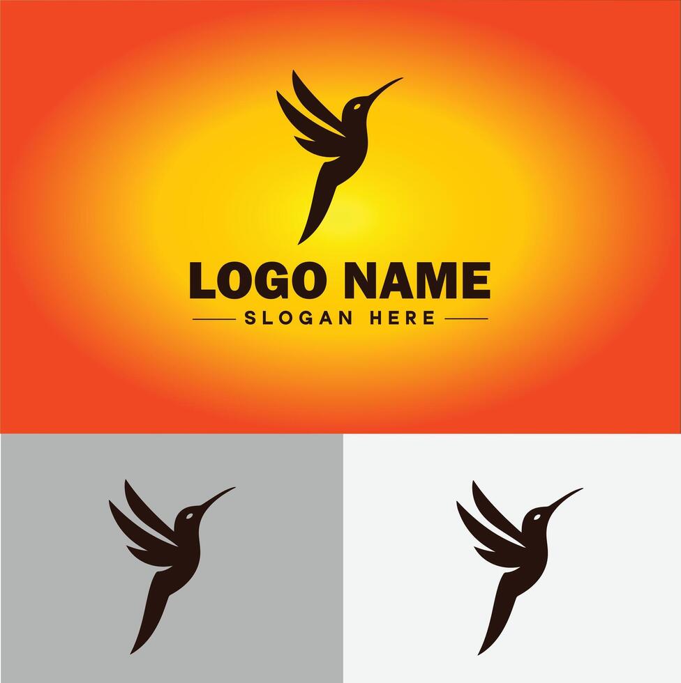 hummingbird logo vector art icon graphics for company brand business icon hummingbird logo template