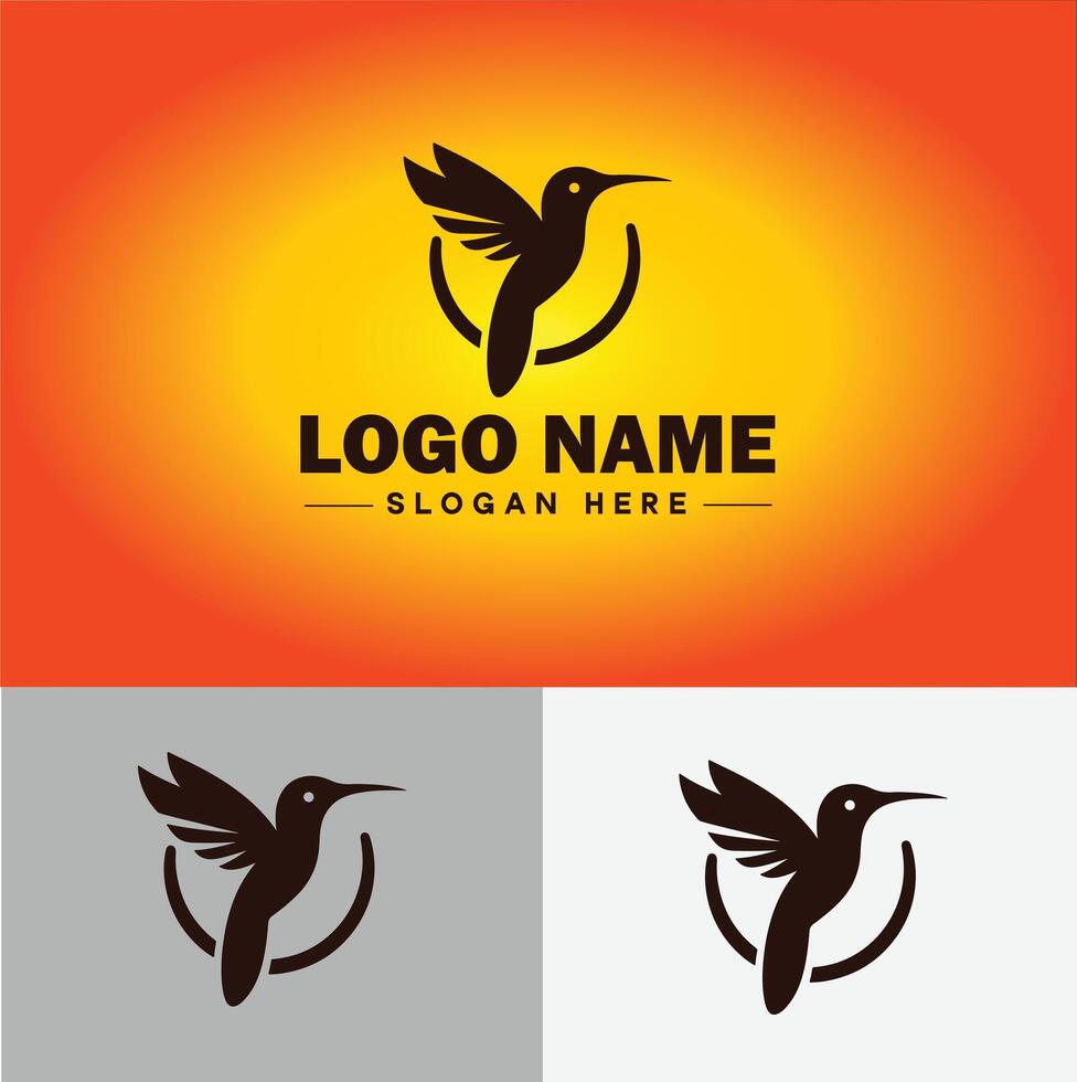 hummingbird logo vector art icon graphics for company brand business icon hummingbird logo template