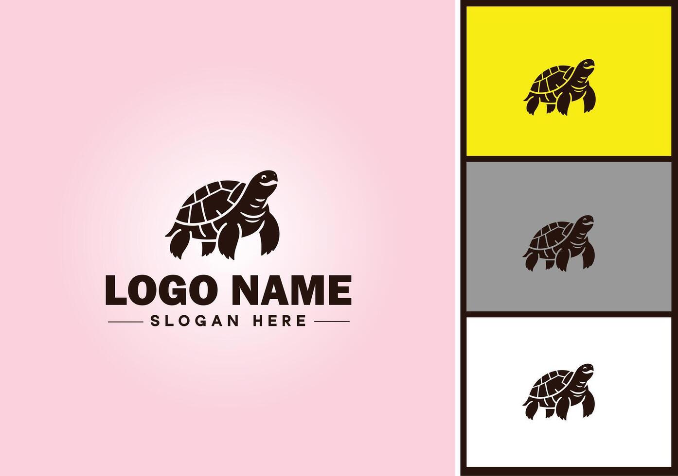 Turtle logo vector art icon graphics for company brand tortoise icon Turtle logo template