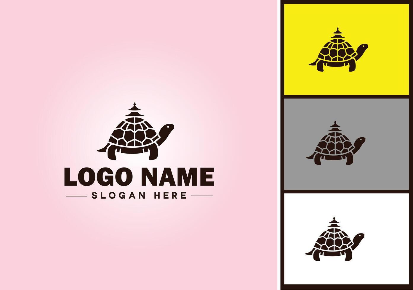 Turtle logo vector art icon graphics for company brand tortoise icon Turtle logo template