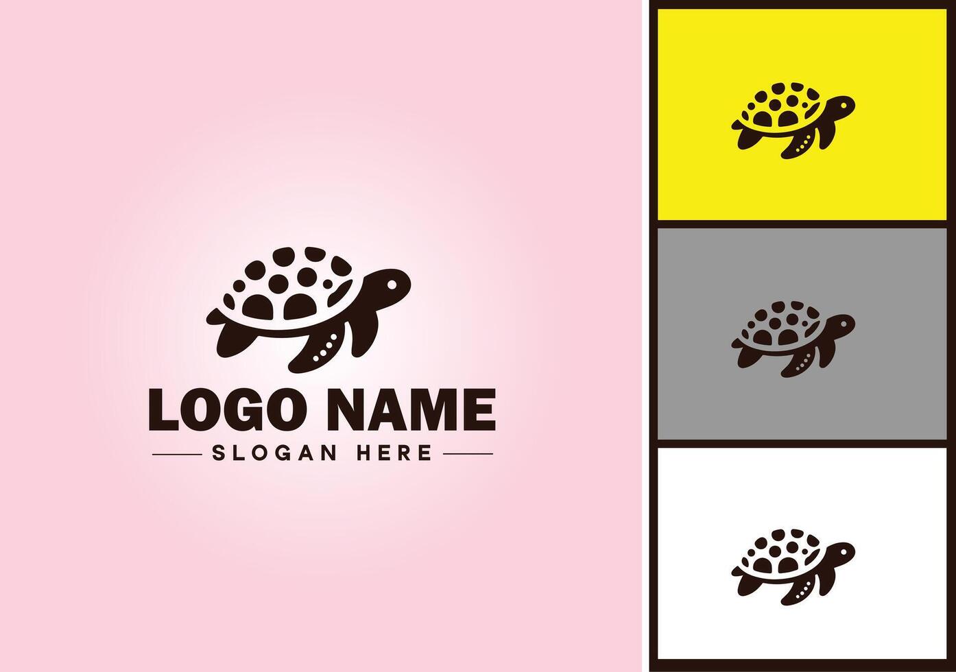 Turtle logo vector art icon graphics for company brand tortoise icon Turtle logo template