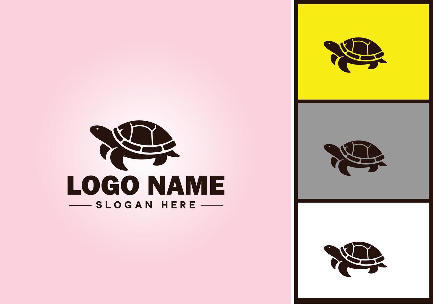 Turtle logo vector art icon graphics for company brand tortoise icon Turtle logo template