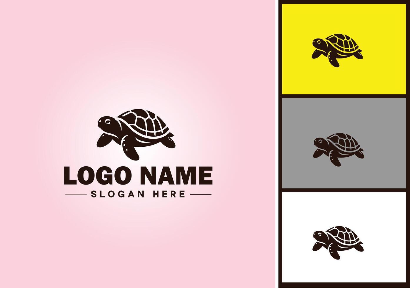 Turtle logo vector art icon graphics for company brand tortoise icon Turtle logo template