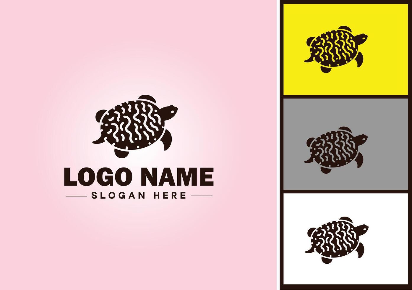 Turtle logo vector art icon graphics for company brand tortoise icon Turtle logo template