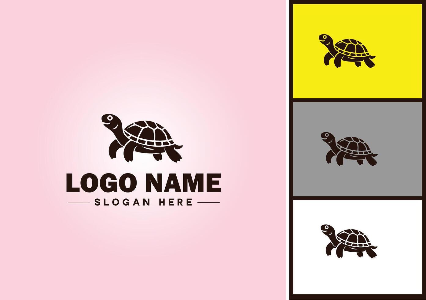 Turtle logo vector art icon graphics for company brand tortoise icon Turtle logo template