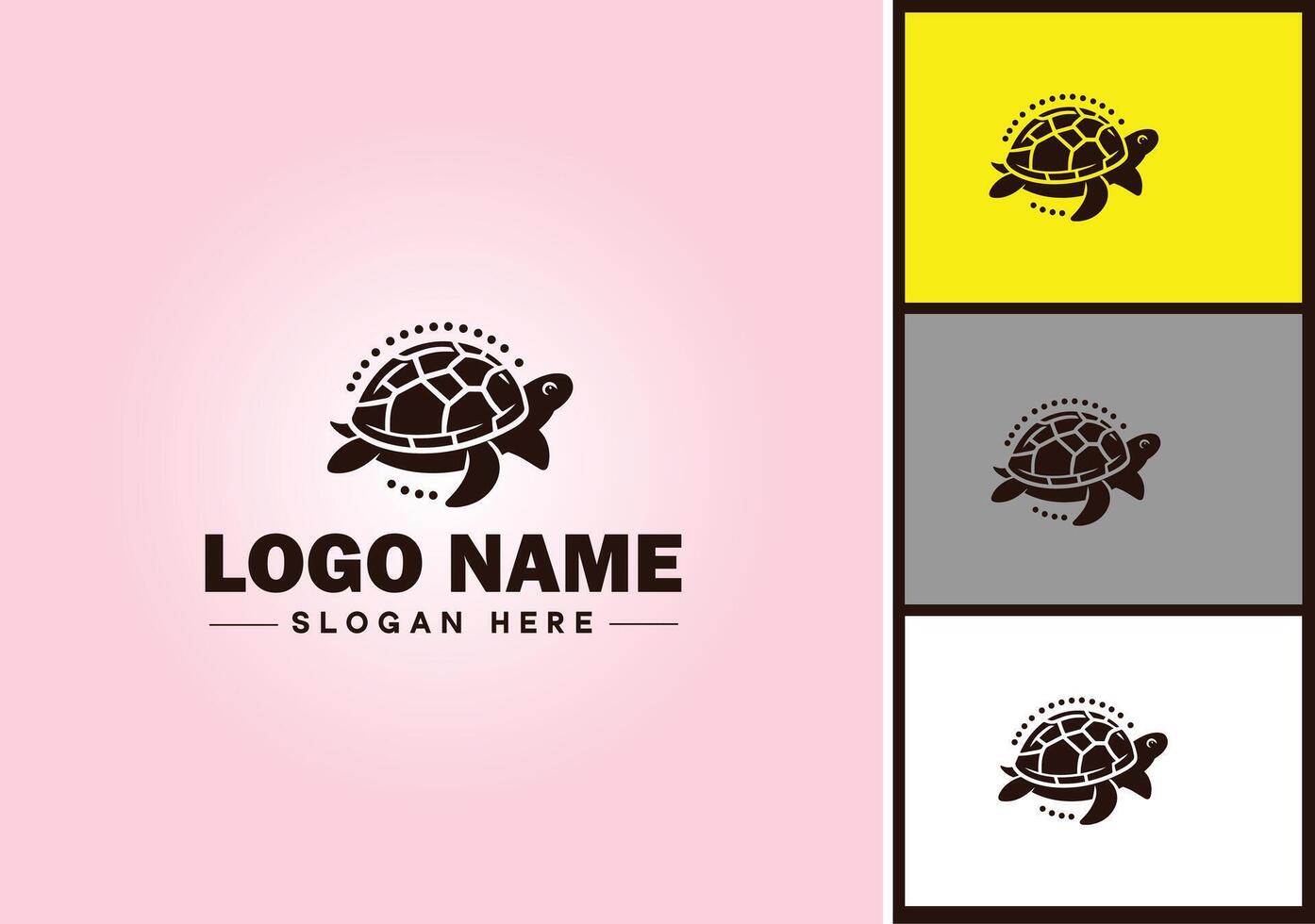 Turtle logo vector art icon graphics for company brand tortoise icon Turtle logo template