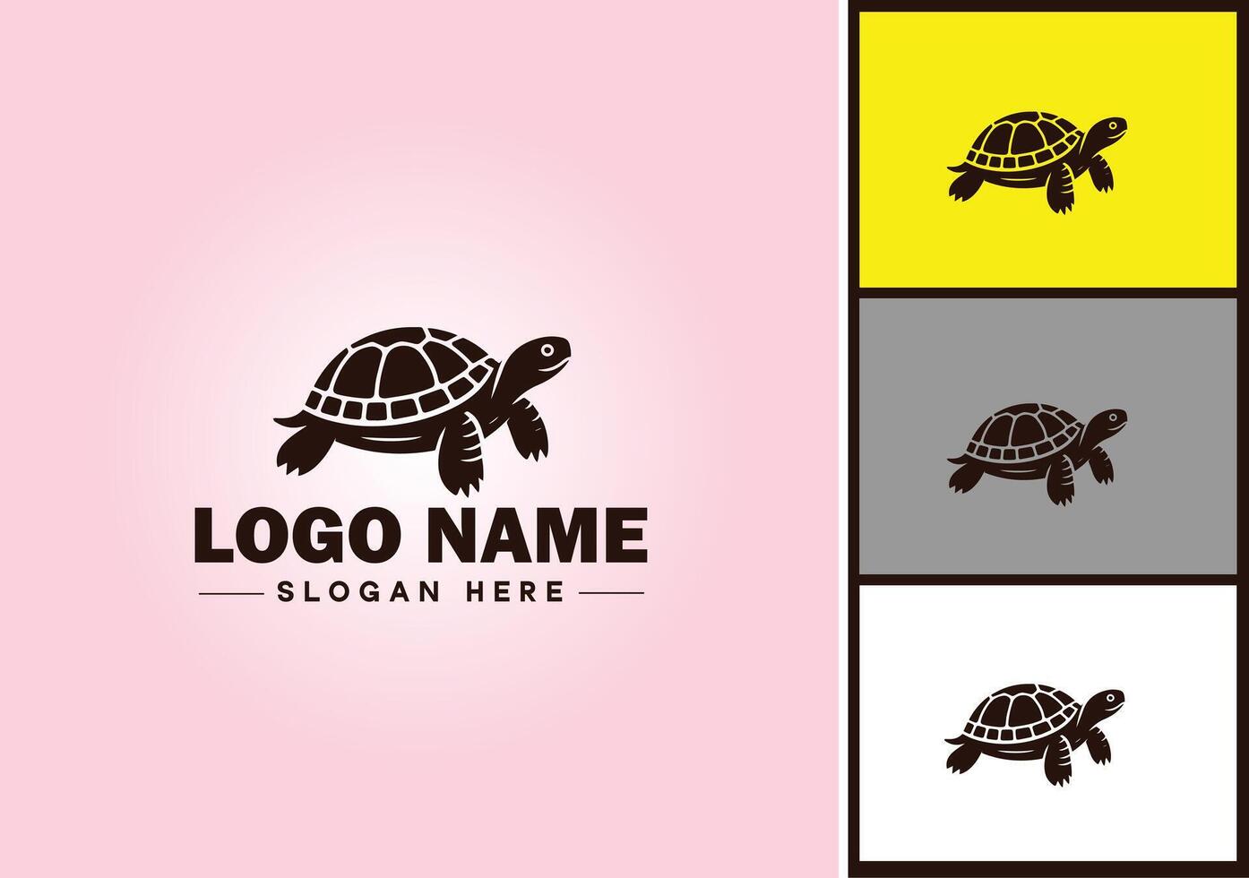 Turtle logo vector art icon graphics for company brand tortoise icon Turtle logo template