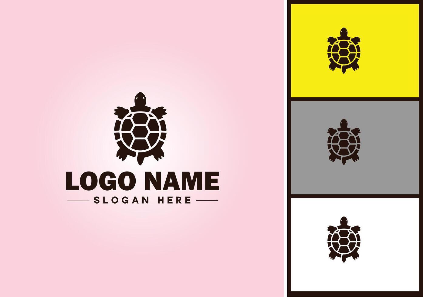 Turtle logo vector art icon graphics for company brand tortoise icon Turtle logo template