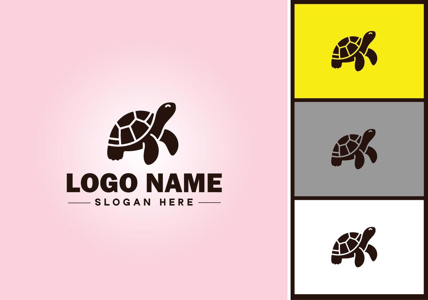 Turtle logo vector art icon graphics for company brand tortoise icon Turtle logo template