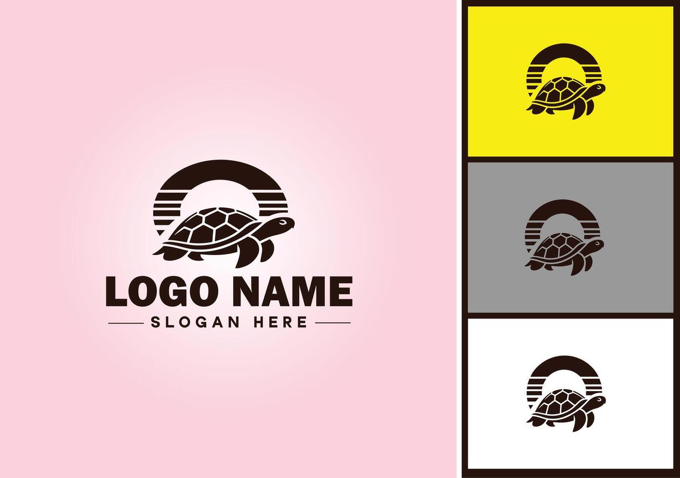 Turtle logo vector art icon graphics for company brand tortoise icon Turtle logo template