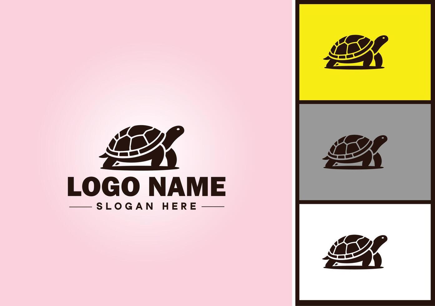 Turtle logo vector art icon graphics for company brand tortoise icon Turtle logo template