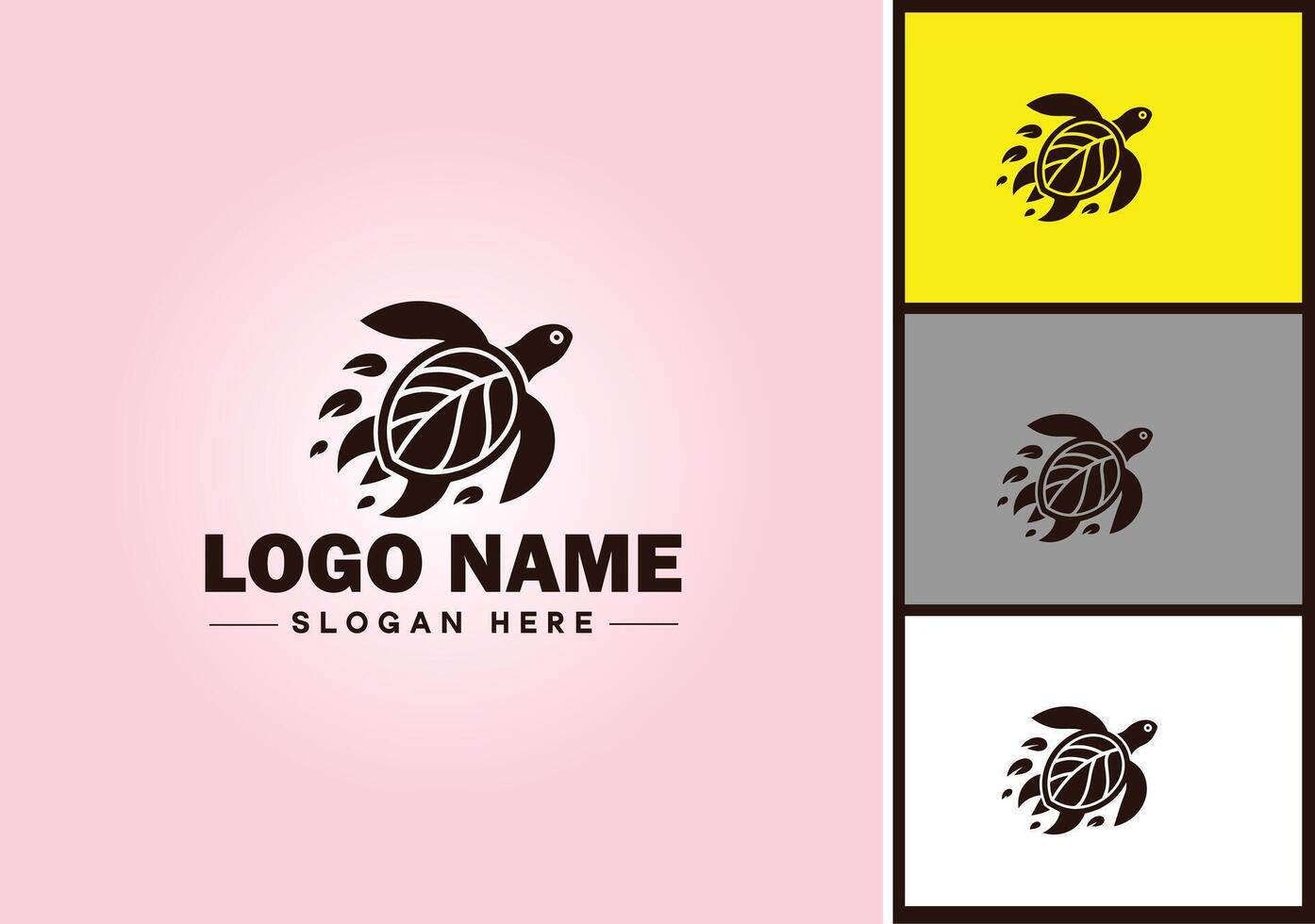 Turtle logo vector art icon graphics for company brand tortoise icon Turtle logo template