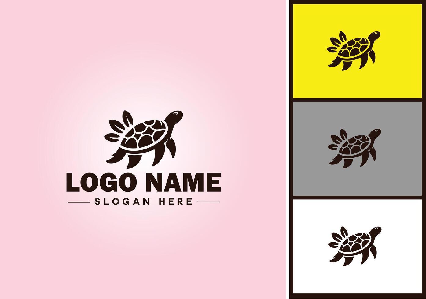 Turtle logo vector art icon graphics for company brand tortoise icon Turtle logo template