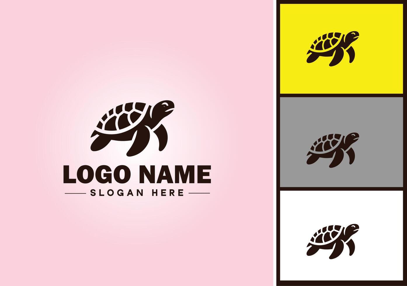 Turtle logo vector art icon graphics for company brand tortoise icon Turtle logo template