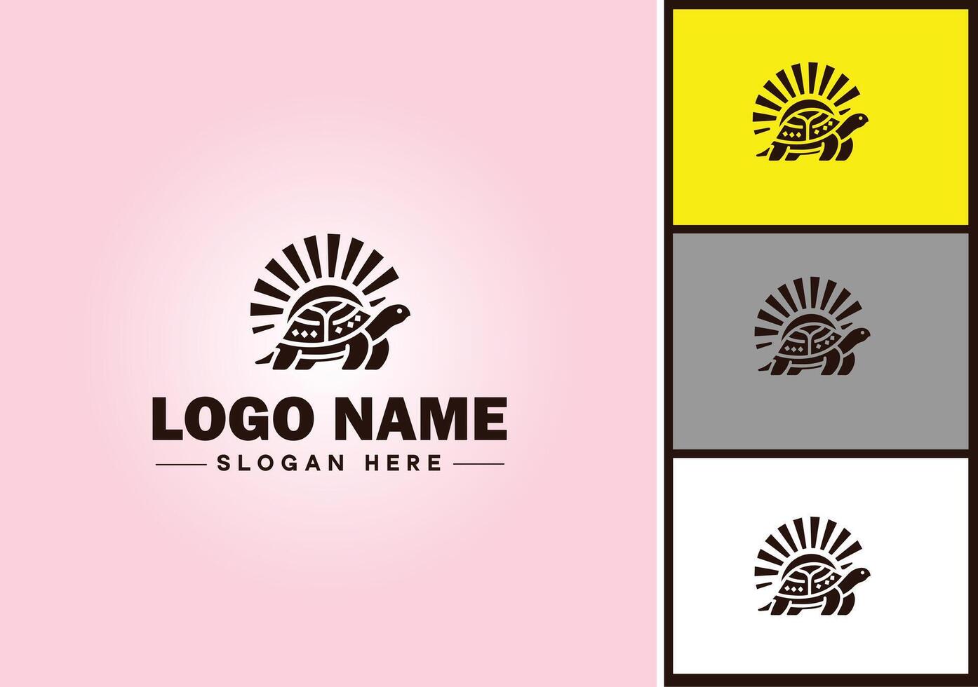 Turtle logo vector art icon graphics for company brand tortoise icon Turtle logo template