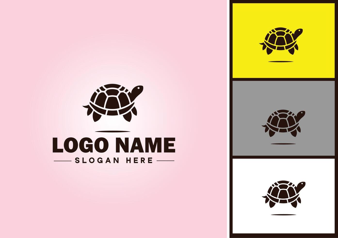 Turtle logo vector art icon graphics for company brand tortoise icon Turtle logo template