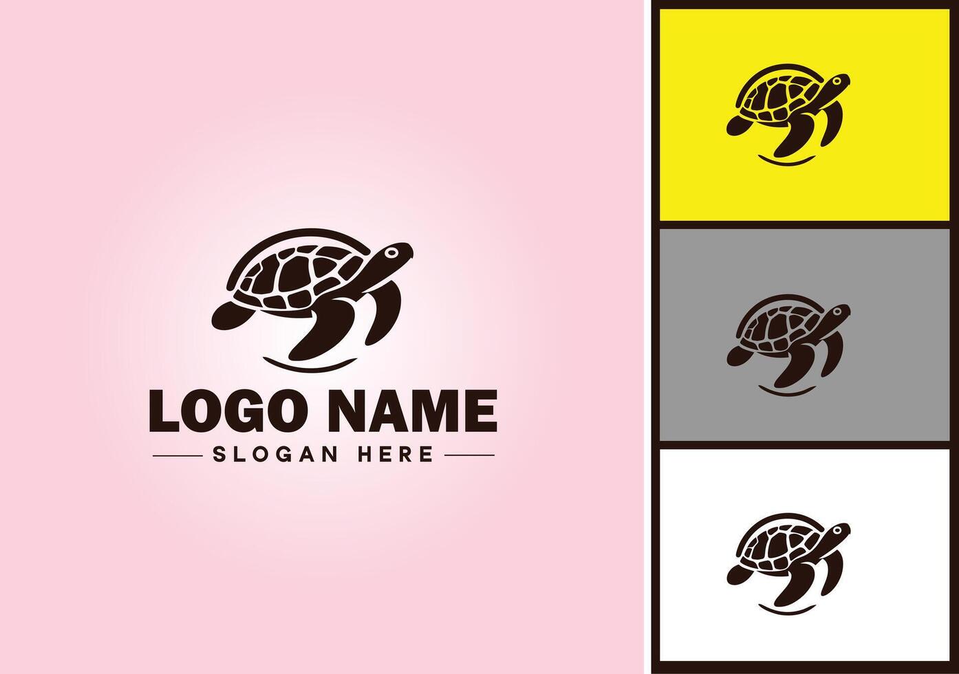 Turtle logo vector art icon graphics for company brand tortoise icon Turtle logo template