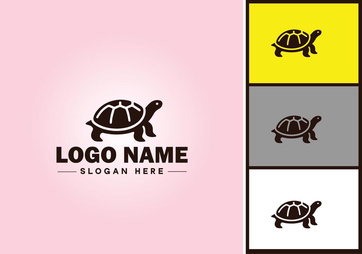 Turtle logo vector art icon graphics for company brand tortoise icon Turtle logo template