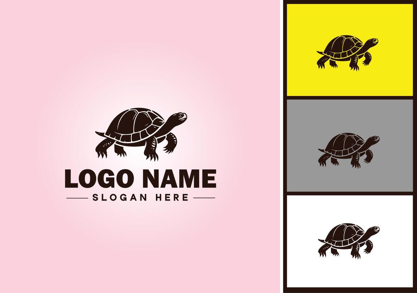 Turtle logo vector art icon graphics for company brand tortoise icon Turtle logo template